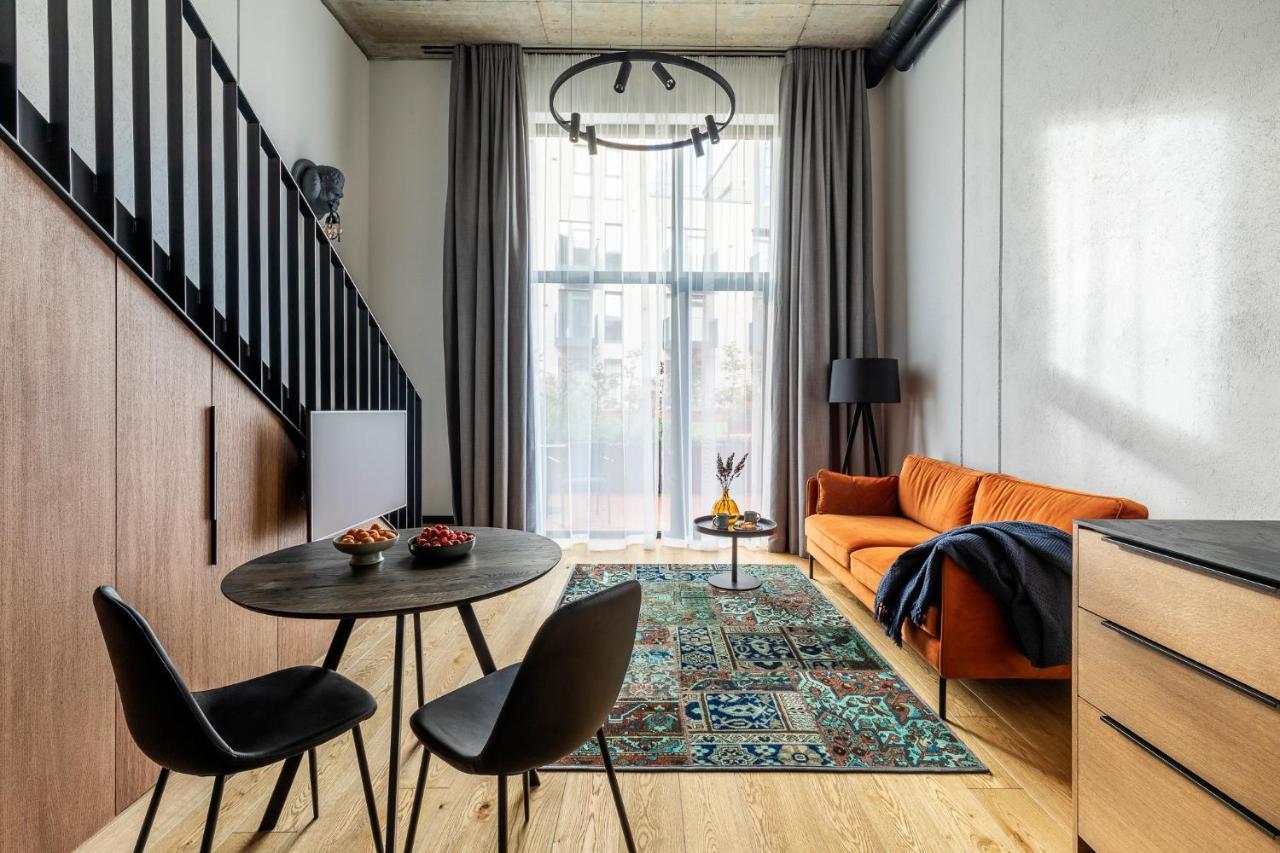 Ferienwohnung Stylish Loft With Terrace Paupys, Old Town Wilna Exterior foto