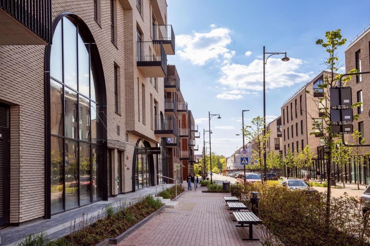 Ferienwohnung Stylish Loft With Terrace Paupys, Old Town Wilna Exterior foto